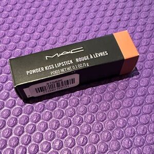 MAC Powder Kiss Lipstick shade Devoted to chili